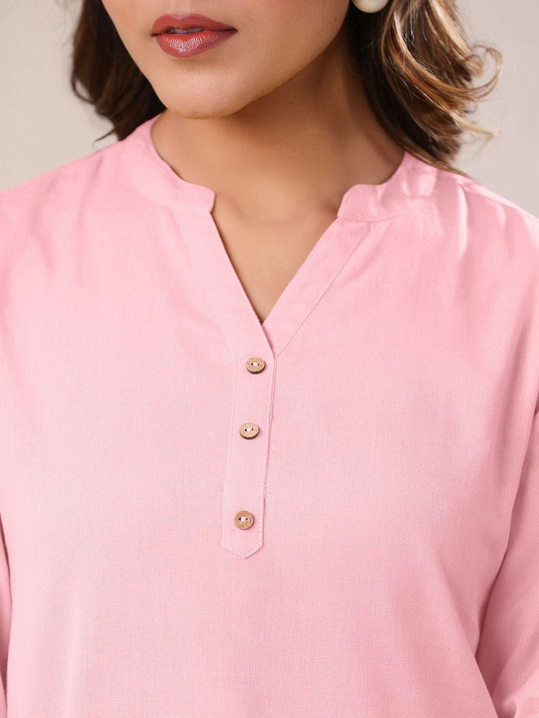 Lightweight pink co-ord set for women – brunch or casual outings