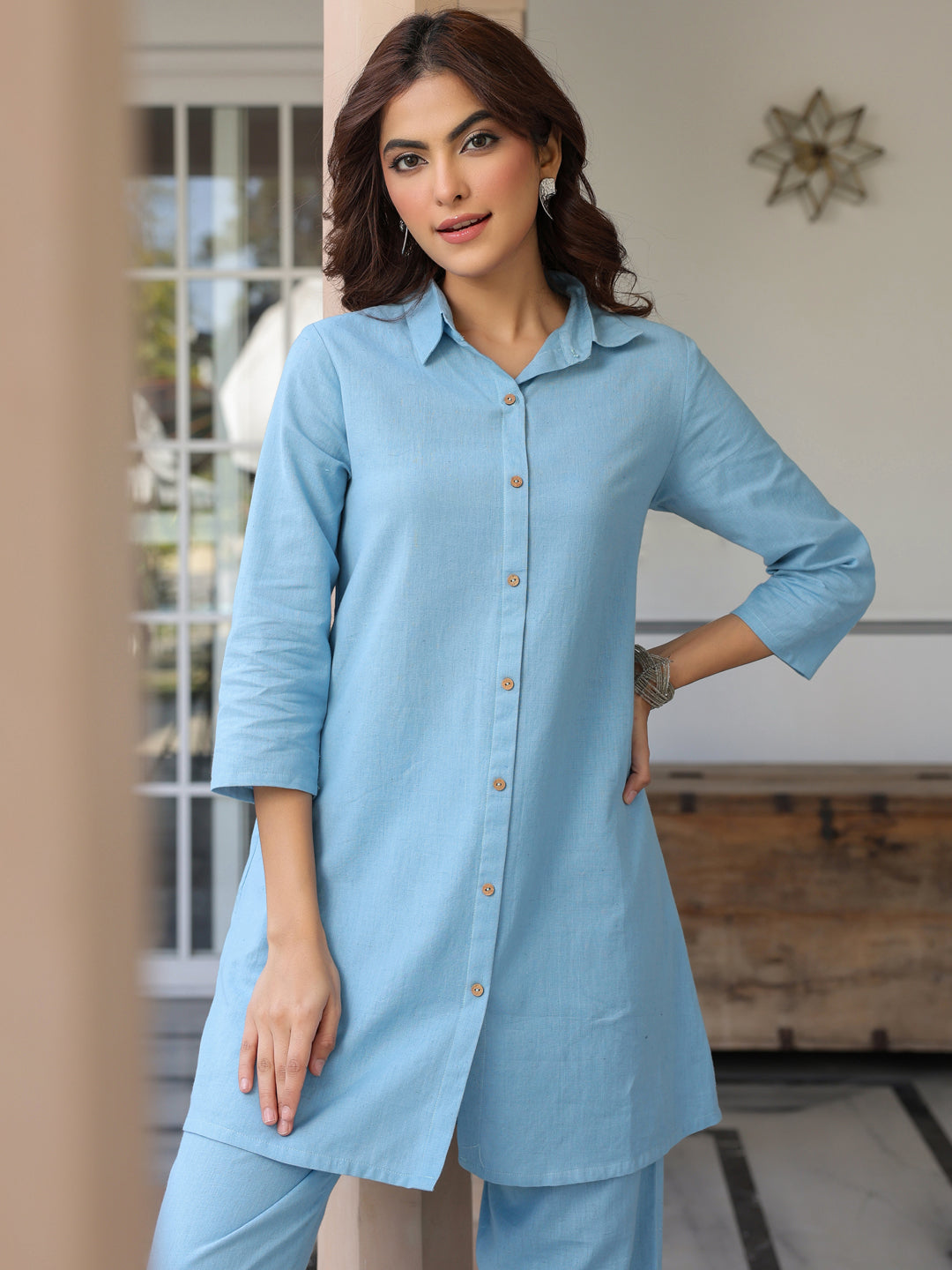 Shirt collar co-ord set for women – everyday outfit