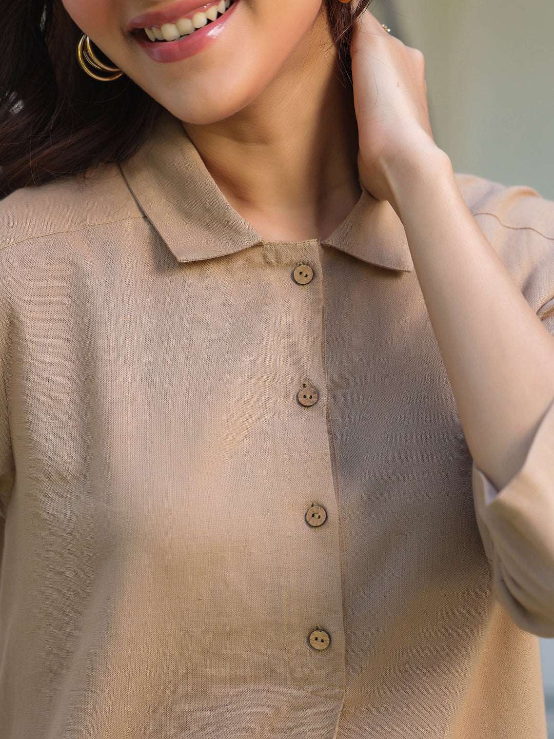 Elegant cotton co-ord set for women – casual evening events