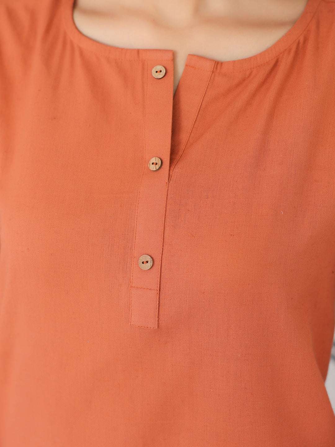 Rust two-piece cotton outfit – women’s co-ord set