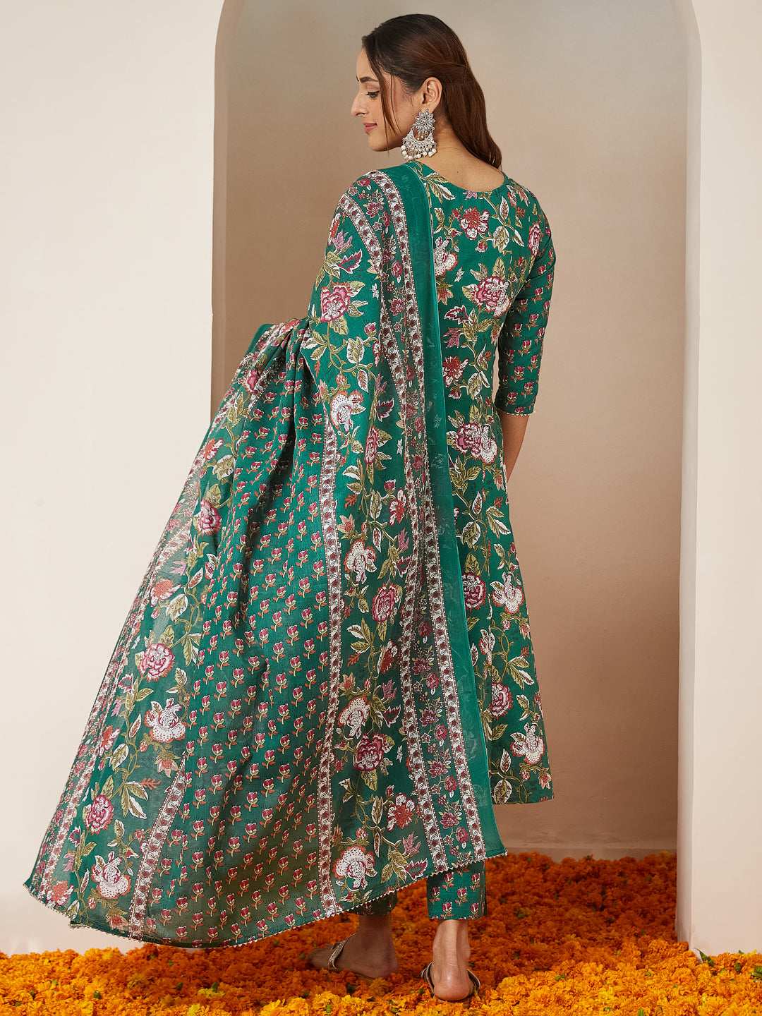 Meadow Whirl Anarkali Set Sajnaa