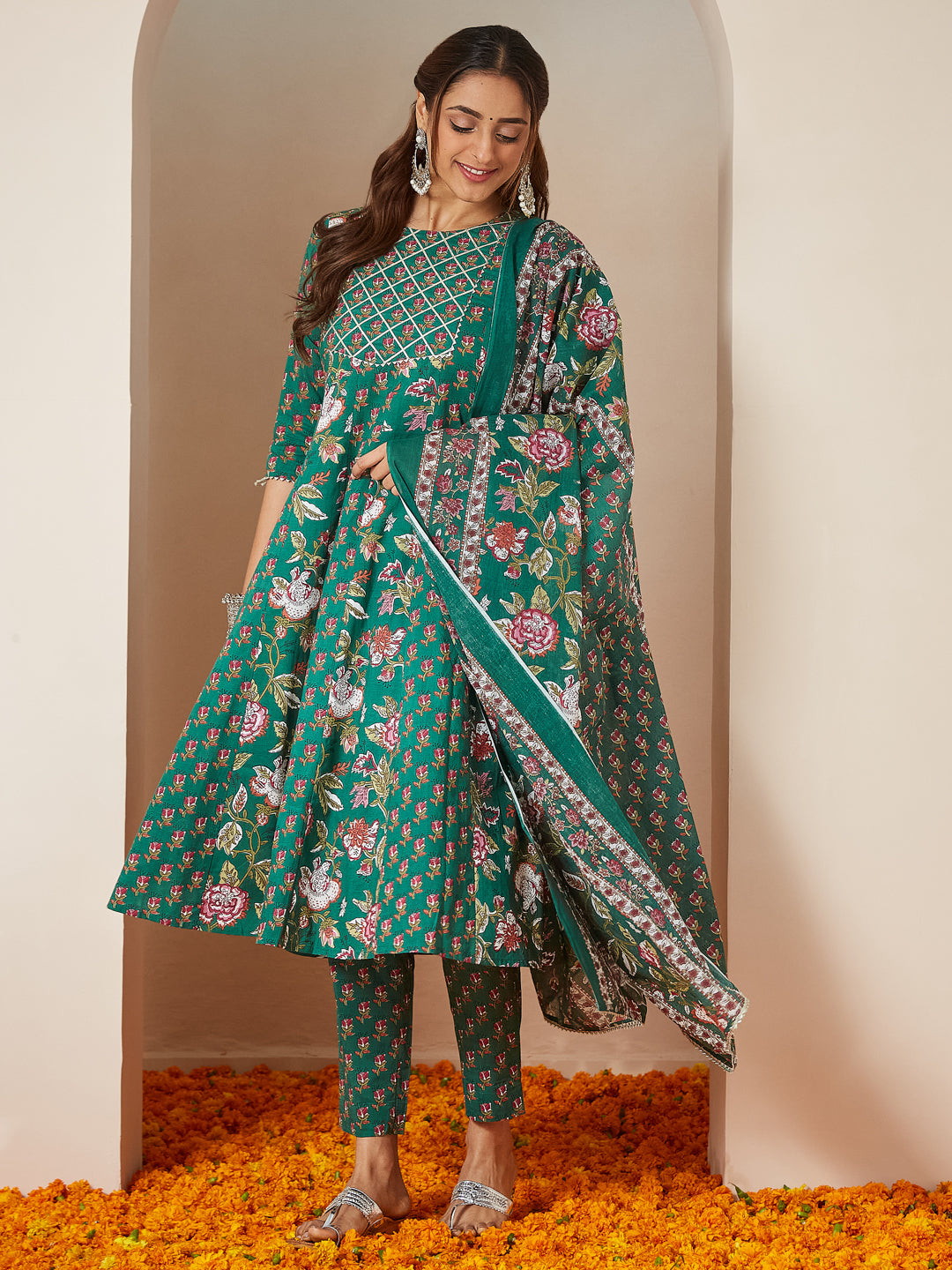 Meadow Whirl Anarkali Set