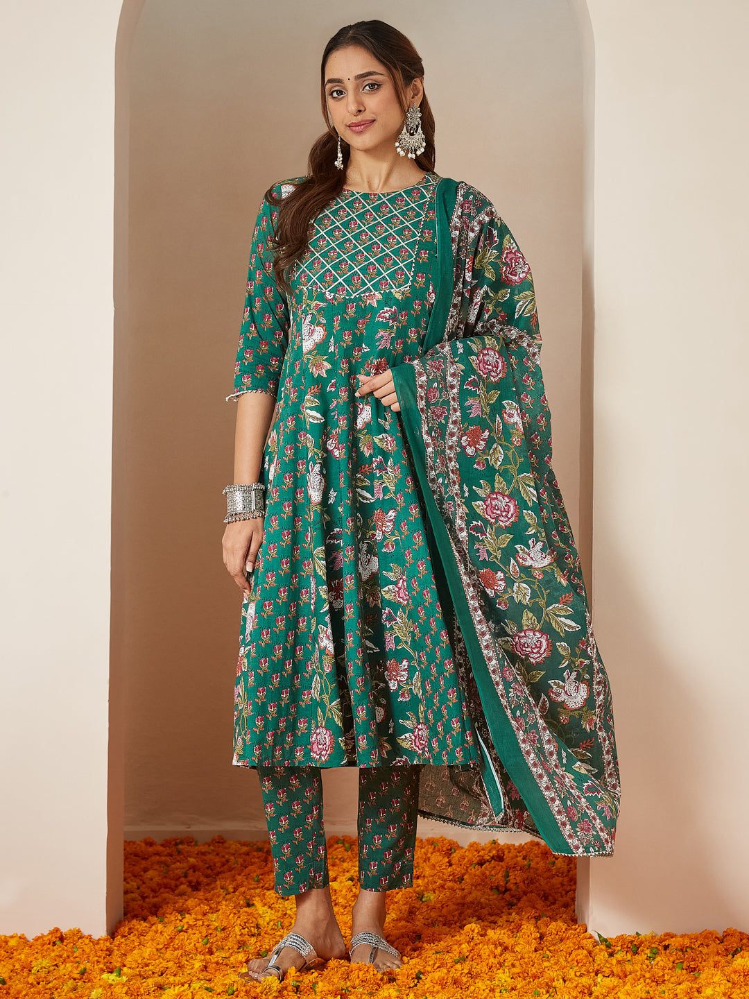 Meadow Whirl Anarkali Set