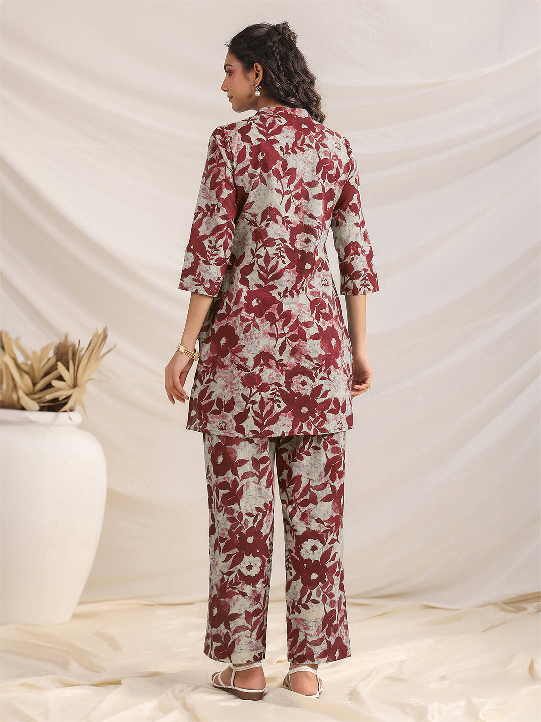 Relaxed fit cotton co-ord set for women – brunch or daytime outings