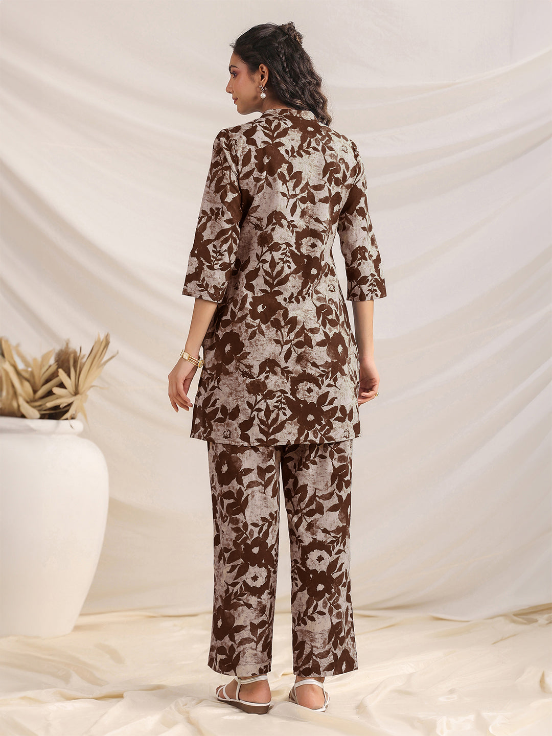 Cotton floral co-ord set for women – breathable summer wear