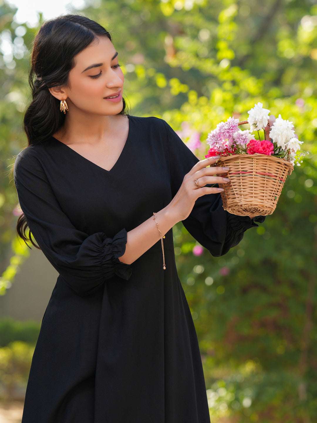 Black A-Line Casual Dress for Women My Store