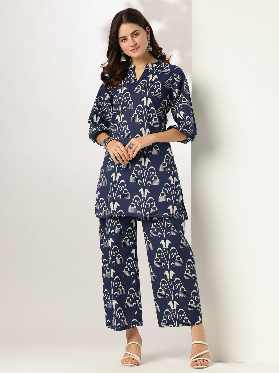 Stylish balloon sleeve co-ord set for women – perfect for brunch
