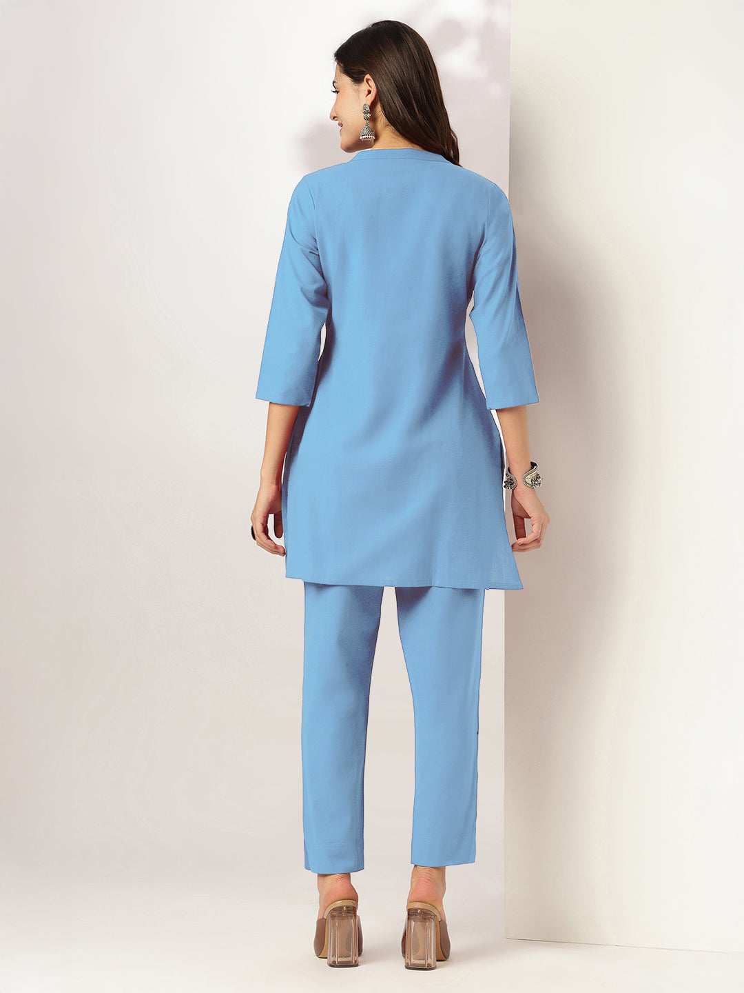 Relaxed fit cotton co-ord set for women – weekend brunch or casual outing