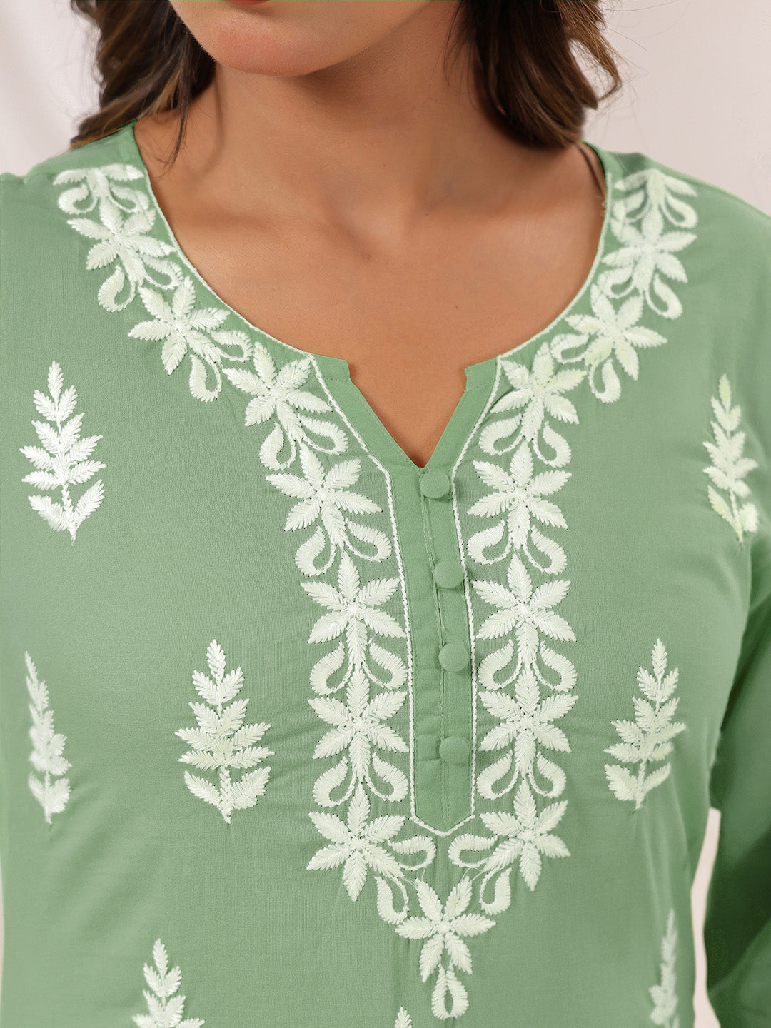 Threaded Grace Embroidered Straight Stylish Kurti for Women